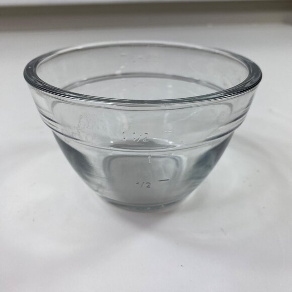 Pampered Chef Set 2 1-Cup Glass Prep Bowls Measuring with Lids - Picture 5 of 8